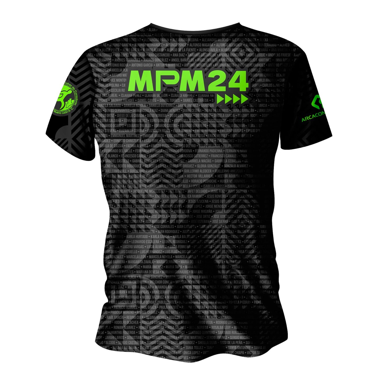 PLAYERA NOMBRE MARATON MTY 24 NEGRA HOMBRE