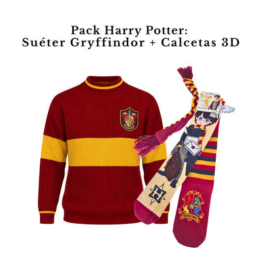 Pack Harry Potter: Suéter Gryffindor + Calcetas 3D