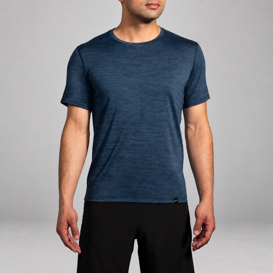 Luxe Short Sleeve  Tee Htr Blue Slate