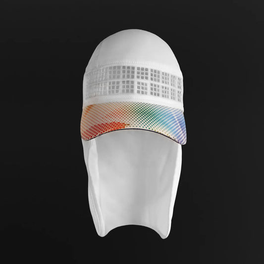 GORRA BLANCA CON CAPA (SIN PIEDRAS)