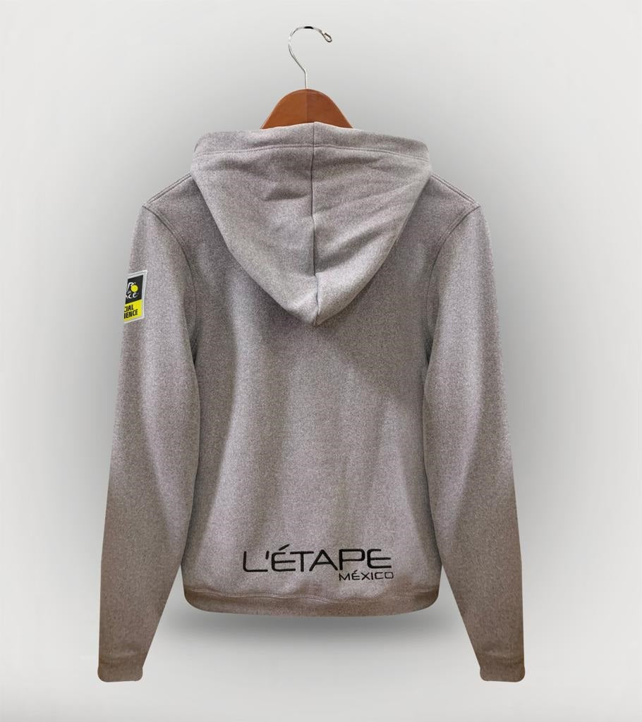 SUDADERA GRIS LOGO BORDADO L'ETAPE CABALLERO