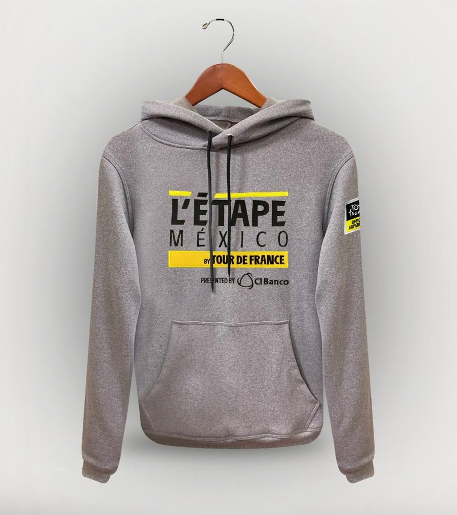 SUDADERA GRIS LOGO BORDADO L'ETAPE CABALLERO