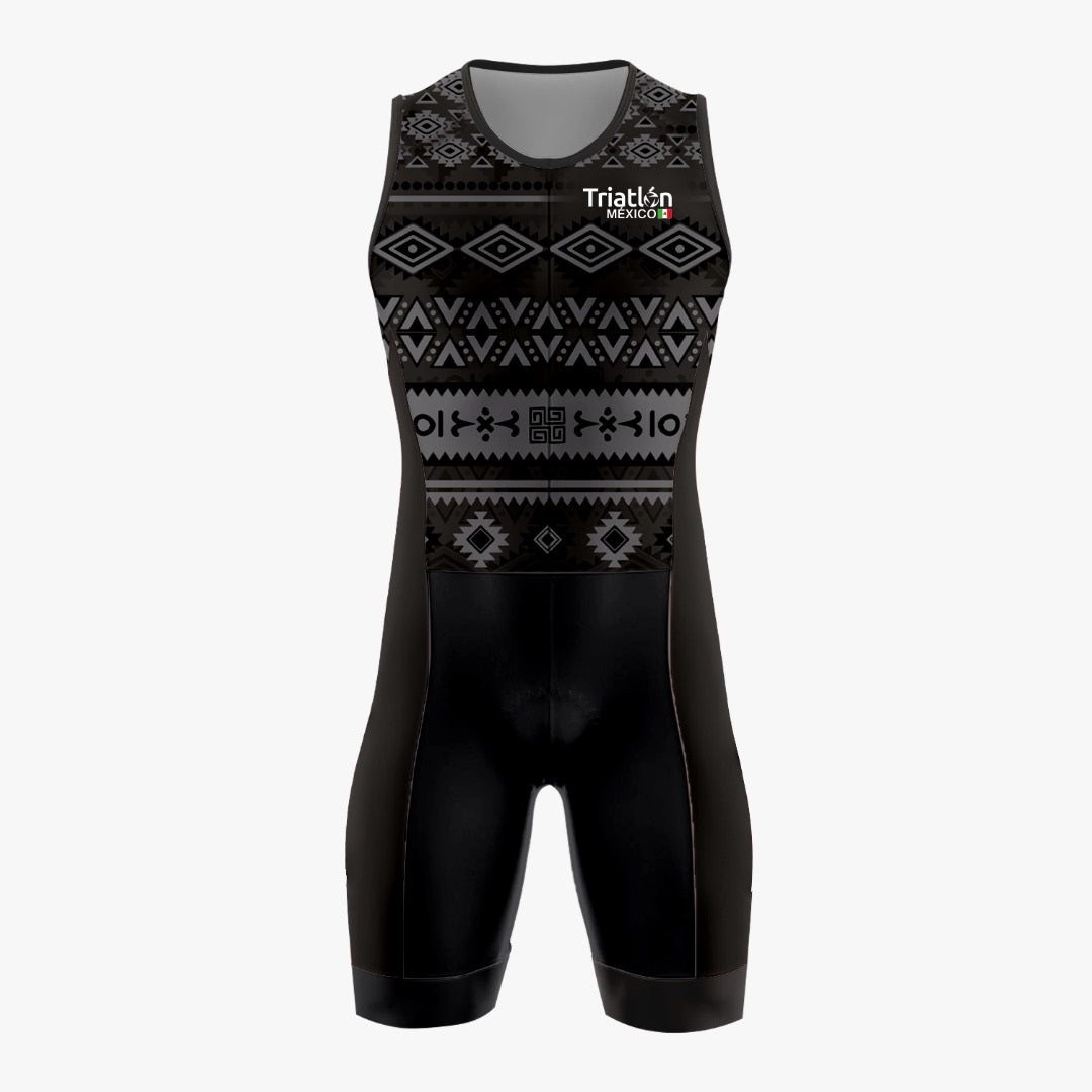 TRISUIT NEGRO TRIANGULOS  FMTRI DAMA