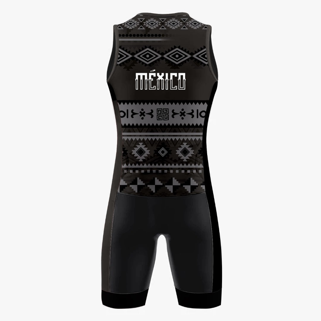 TRISUIT NEGRO TRIANGULOS  FMTRI DAMA