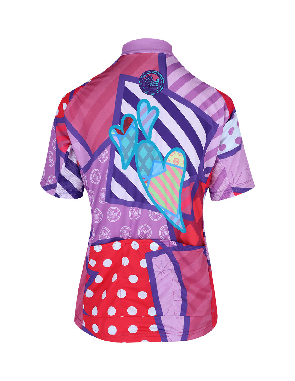 Lilac Heart Cycling Jersey Lady